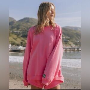 Daily Drills Vibrant Pink Crew Neck Sweater